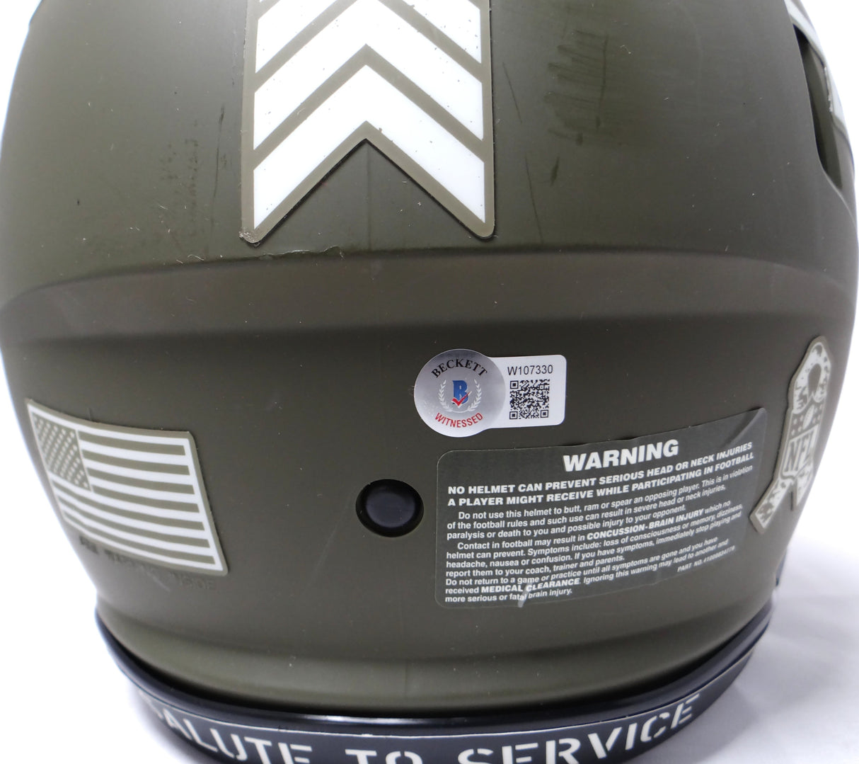 Andre Johnson Signed Texans F/S Salute to Service Speed Authentic Helmet-BAWHolo