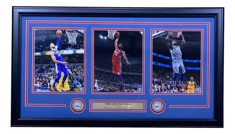 Embiid Simmons Butler Framed 18x34 Philadelphia 76ers 8x10 Photo Collage - Sports Integrity