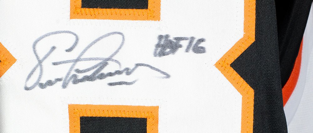 Eric Lindros Signed Custom Black/White Hockey Jersey HOF 16 Inscription JSA ITP - Sports Integrity