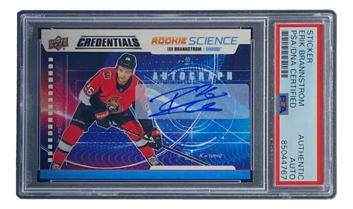 Erik Brannstrom Signed 2020 Upper Deck #RS - 04 Senators Hockey Card PSA/DNA - Sports Integrity