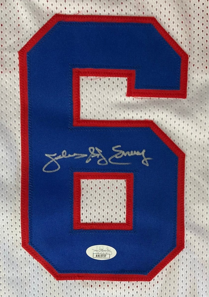 Julius Dr J Erving Signed Custom White Pro - Style Basketball Jersey JSA - Sports Integrity