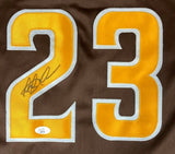 Fernando Tatis Jr. San Diego Signed Brown Baseball Jersey JSA - Sports Integrity