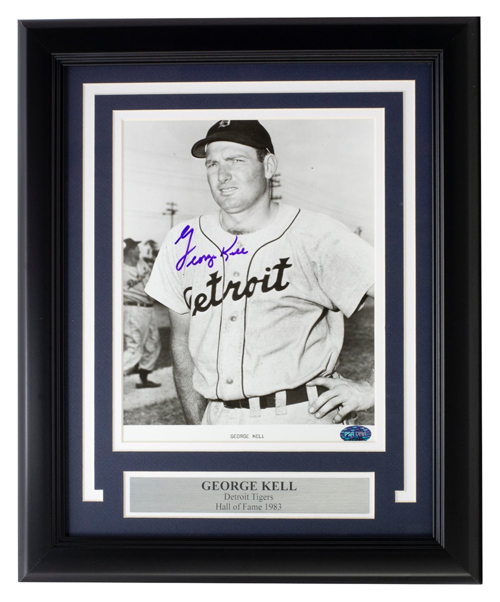 George Kell Signed Framed Detroit Tigers 8x10 Baseball Photo PSA/DNA - Sports Integrity