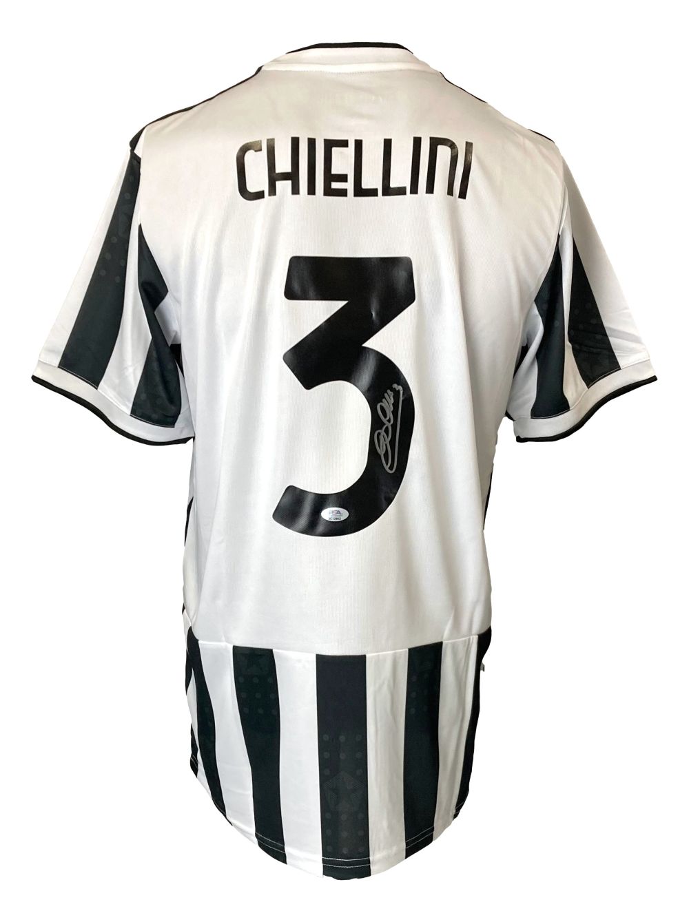 Giorgio Chiellini Signed Juventus White Adidas Soccer Jersey PSA Hologram