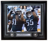 Brandon Graham Signed Framed 16x20 Super Bowl 59 Eagles Celebrate Photo JSA