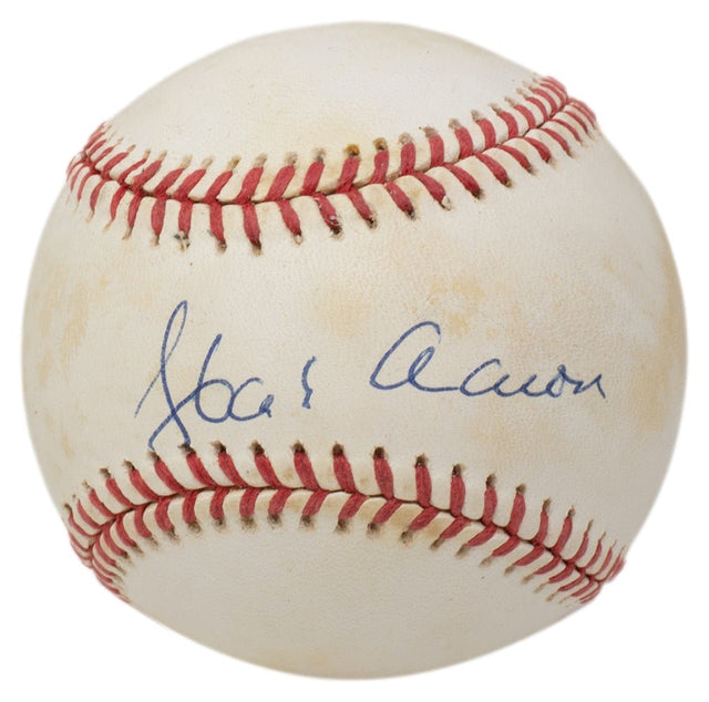 Hank Aaron Milwaukee Braves Signed National League Baseball BAS LOA 471 - Sports Integrity