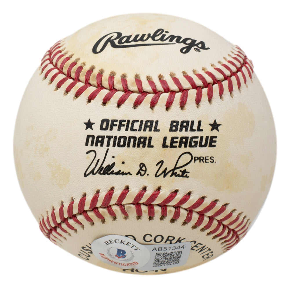 Hank Aaron Signed Milwaukee Braves National League Baseball BAS LOA AB51344 Sports Integrity