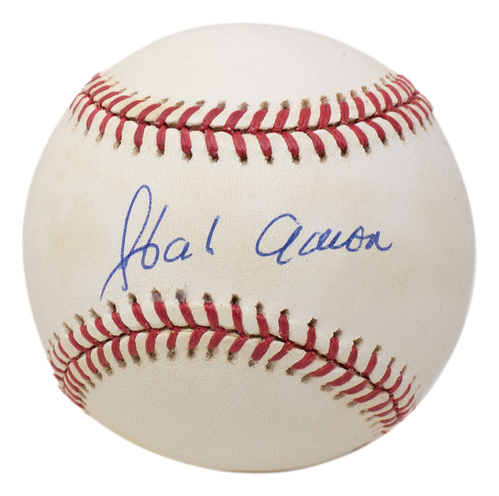 Hank Aaron Signed Milwaukee Braves National League Baseball BAS LOA AB51346 Sports Integrity