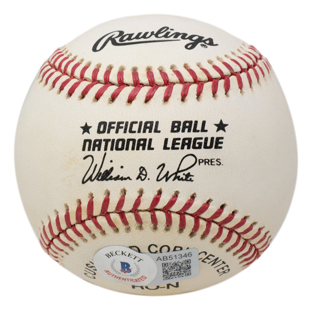 Hank Aaron Signed Milwaukee Braves National League Baseball BAS LOA AB51346 Sports Integrity