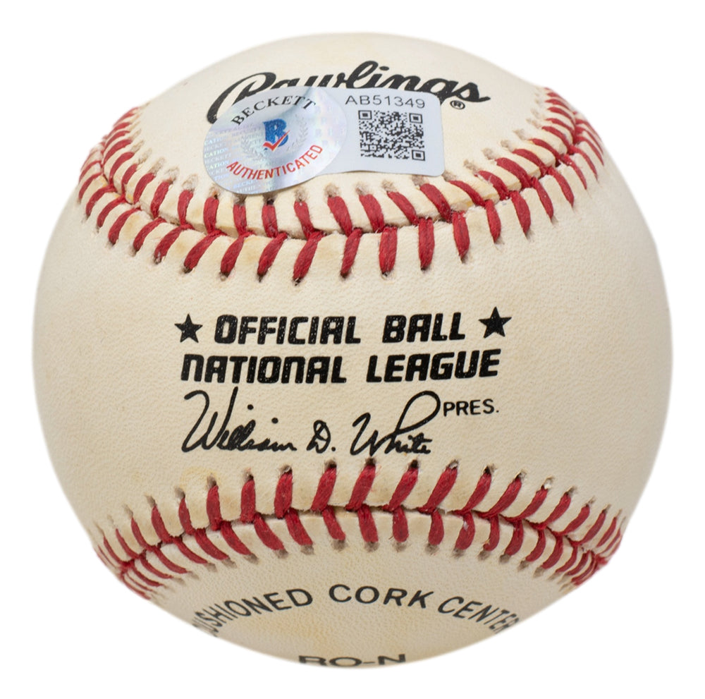 Hank Aaron Signed Milwaukee Braves National League Baseball BAS LOA AB51349 Sports Integrity