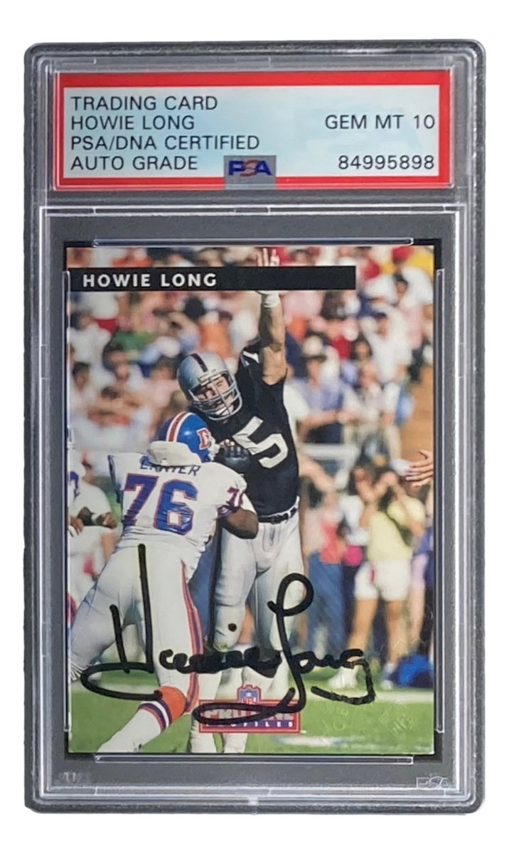 Howie Long Signed Raiders 1992 Pro Line Profiles Trading Card PSA/DNA Gem MT 10 - Sports Integrity