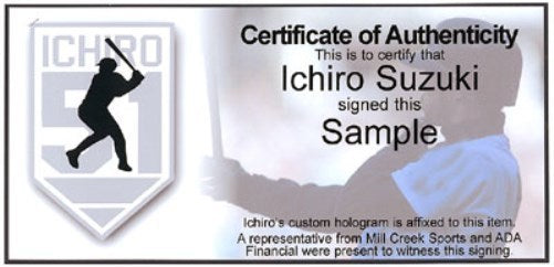 Ichiro Suzuki Autographed 8x10 Photo Seattle Mariners IS Holo Stock #60563