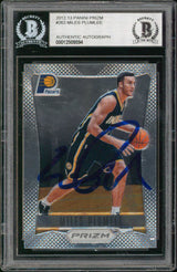 Pacers Miles Plumlee Signed 2012 Panini Prizm #263 Rookie Card BAS Slabbed