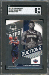 Pelicans Zion Williamson 2019 Panini Mosaic #5 Rookie Introductions Card 8 SGC