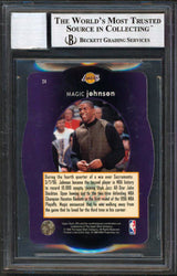 Lakers Magic Johnson Signed 1996 SPX #24 Card Auto Graded Gem 10! BAS Slabbed 2