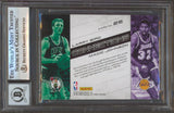 Magic Johnson & Larry Bird Signed 2012 Prestige #25 Card Auto Grade 10! BAS Slab