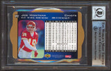 Chiefs Joe Montana Signed 1996 SPX #P2 Promo Card Auto Graded 10! BAS Slabbed