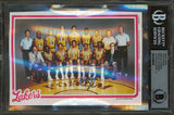 Lakers Magic Johnson Signed 5x7 1980 Topps Team #8 Poster Auto 10! BAS Slabbed