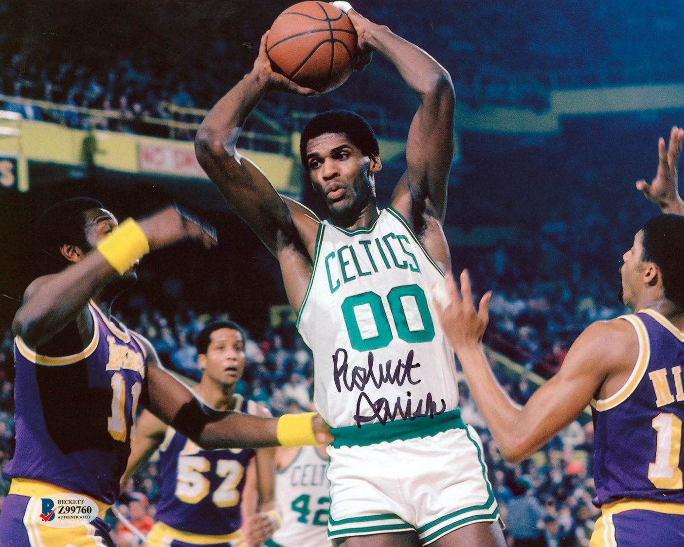 Celtics Robert Parish Authentic Signed 8x10 Photo Autographed BAS #Z99760