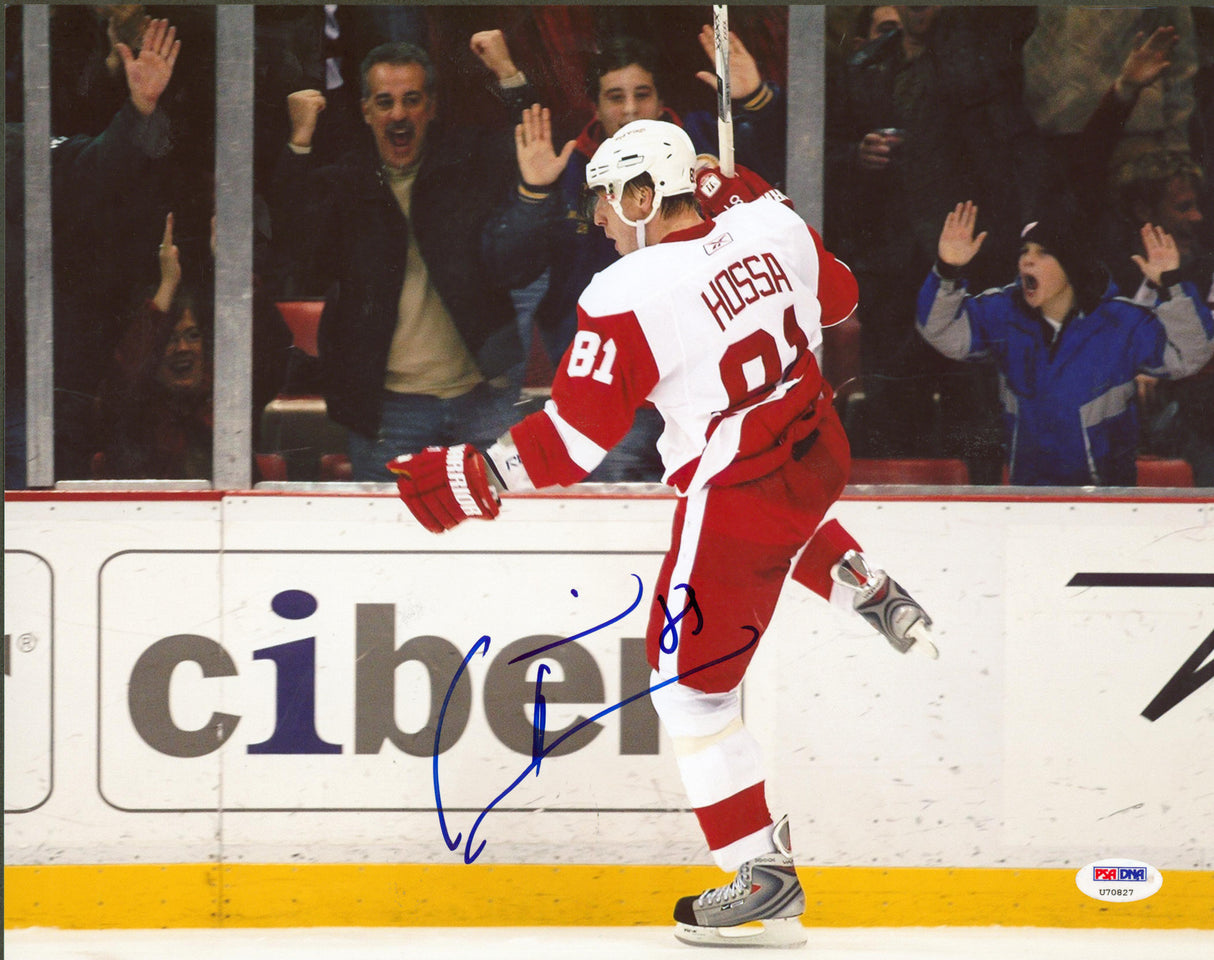 Red Wings Marian Hossa Authentic Signed 11x14 Photo Autographed PSA/DNA #U70827