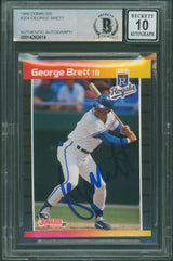 Royals George Brett Authentic Signed 1989 Donruss #204 Card Auto 10! BAS Slabbed