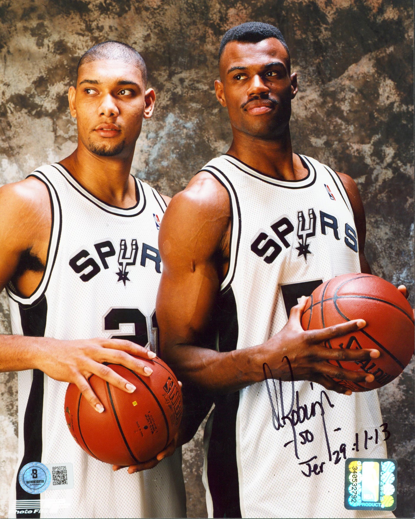 Spurs David Robinson Authentic Signed 8x10 Photo Autographed BAS #BP50725