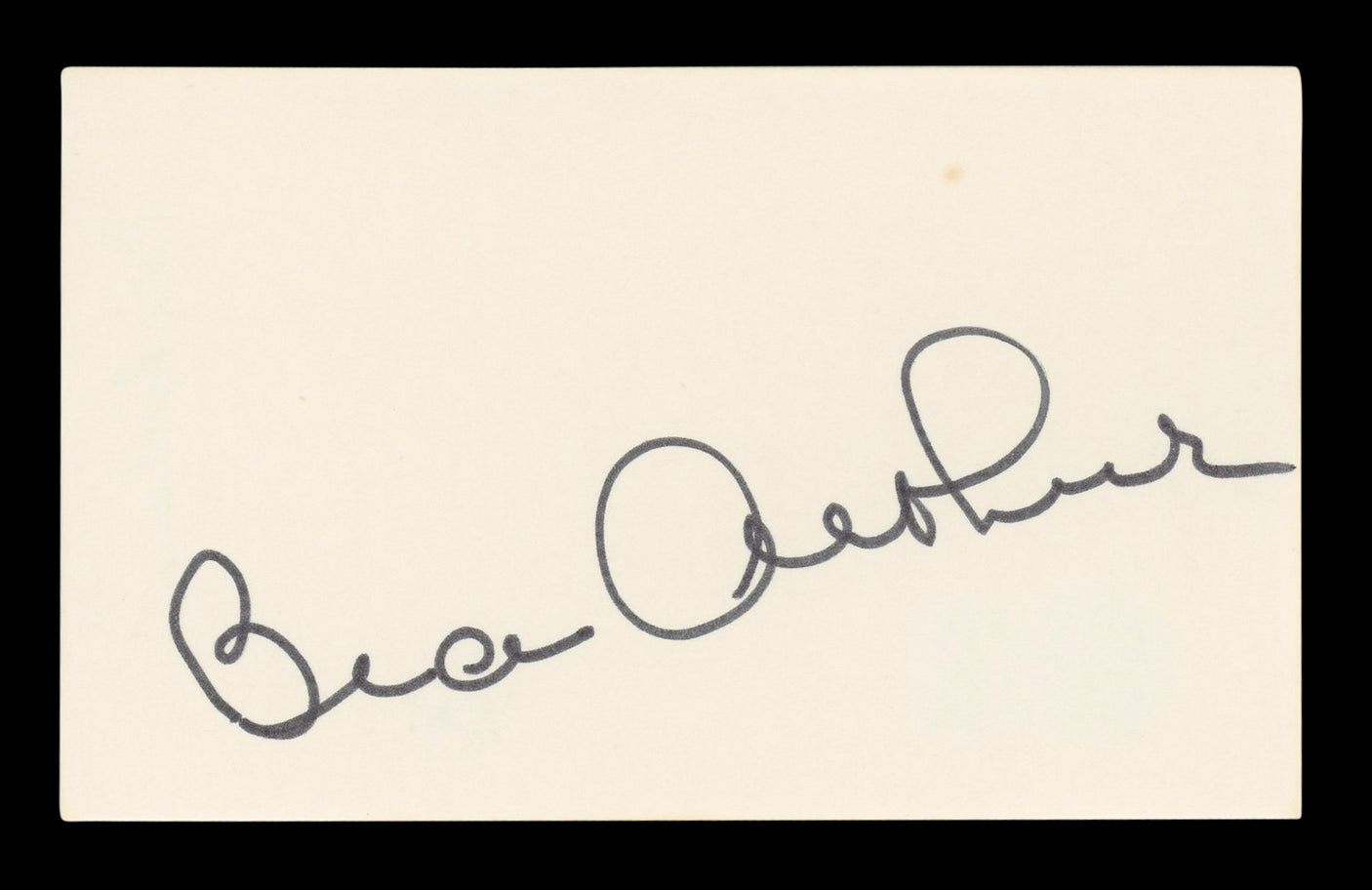 Bea Arthur The Golden Girls Authentic Signed 3x5 Index Card BAS #BL96517