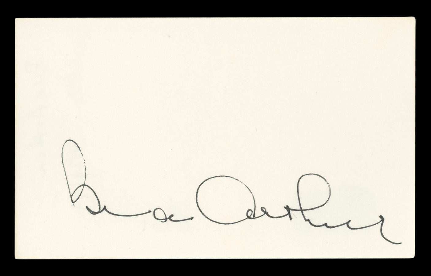 Bea Arthur The Golden Girls Authentic Signed 3x5 Index Card BAS #BL96520