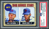 Nolan Ryan & Jerry Koosman Autographed 1968 Topps Reprint Rookie Card #177 New York Mets PSA/DNA Stock #208715