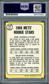 Nolan Ryan & Jerry Koosman Autographed 1968 Topps Reprint Rookie Card #177 New York Mets PSA/DNA Stock #208715