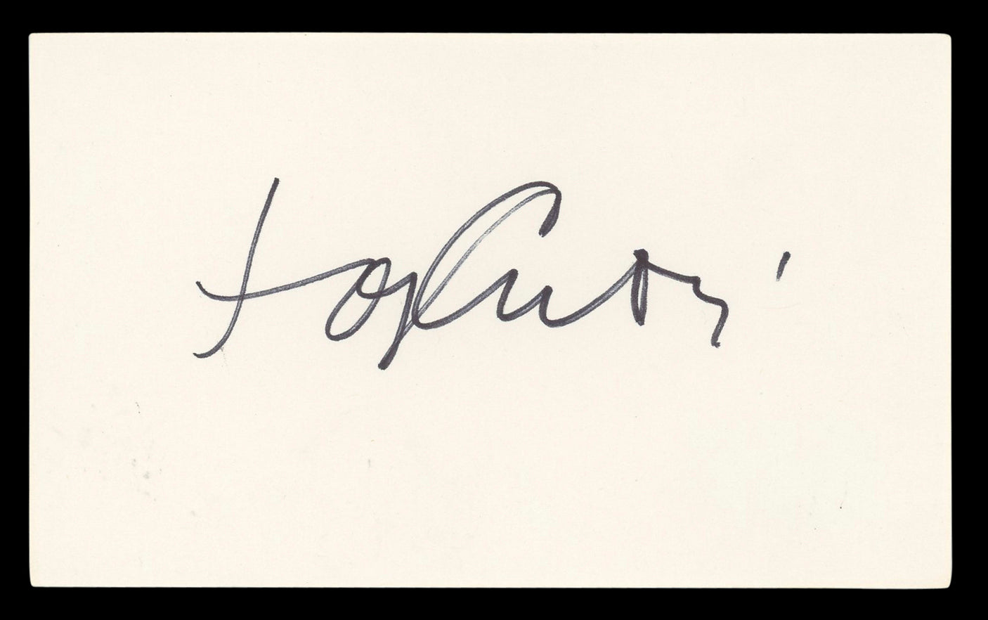 Tony Curtis Some Like It Hot Authentic Signed 3x5 Index Card BAS #BL98537