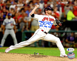 Shane Bieber Autographed 8x10 Photo Cleveland Indians "2019 ASG MVP" Beckett BAS Stock #185905