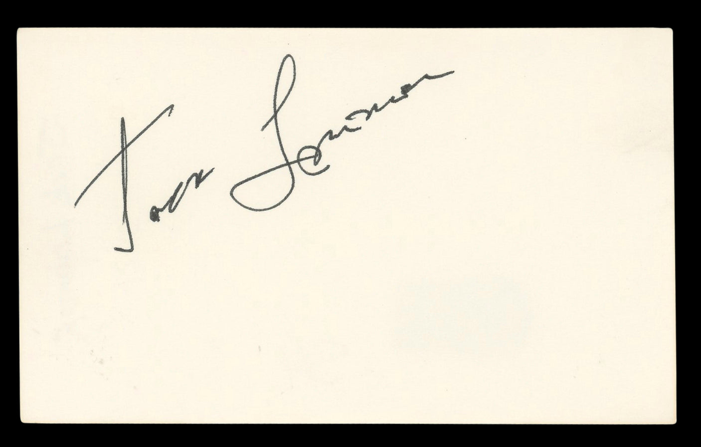 Jack Lemmon The Apartment Authentic Signed 3x5 Index Card BAS #BL98516