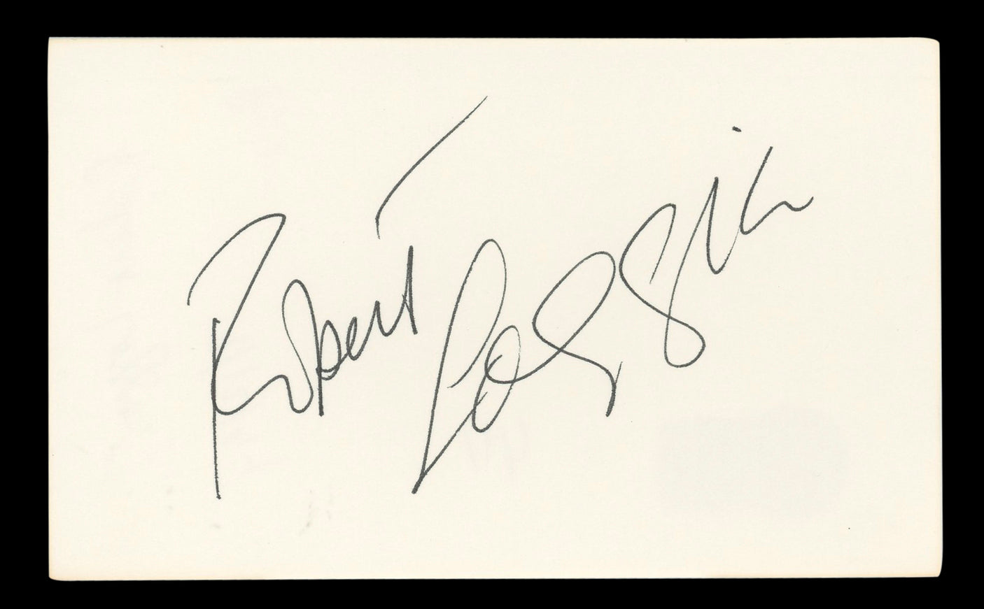 Robert Loggia Big Authentic Signed 3x5 Index Card Autographed BAS #BL96582