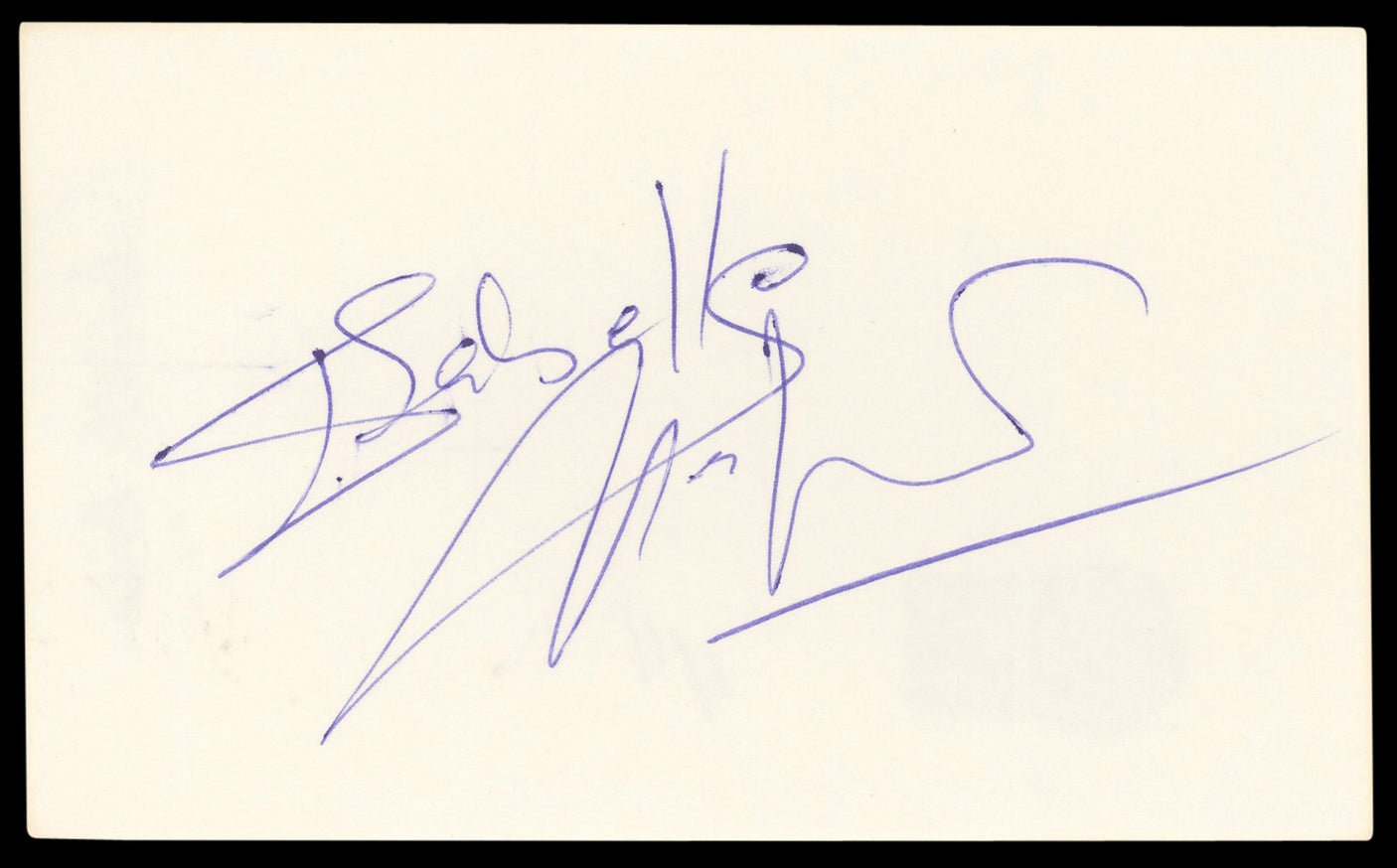 Gabrielle Anwar The Three Musketeers Signed 3x5 Index Card BAS #BL98631