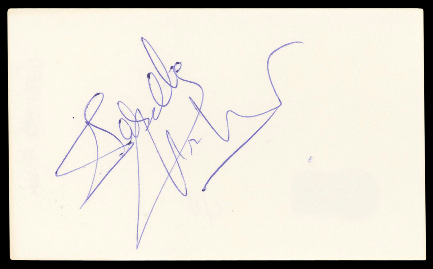 Gabrielle Anwar The Three Musketeers Signed 3x5 Index Card BAS #BL98630