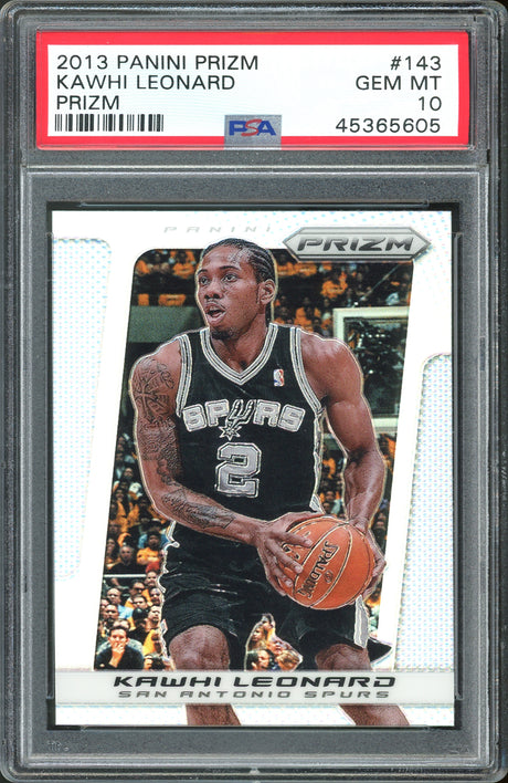 Spurs Kawhi Leonard 2013 Panini Prizm #143 Rookie Card Gem Mint 10! PSA Slabbed