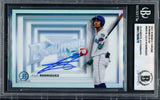 Julio Rodriguez Autographed 2022 Bowman Chrome in 3D Rookie Card #B3D-16 Seattle Mariners Beckett BAS #17069678