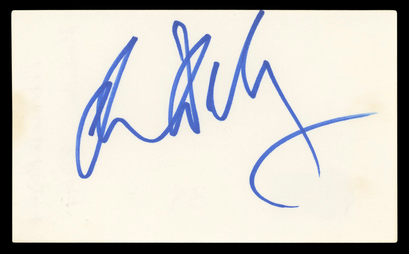 Rebecca De Mornay Risky Business Authentic Signed 3x5 Index Card BAS #BL96828