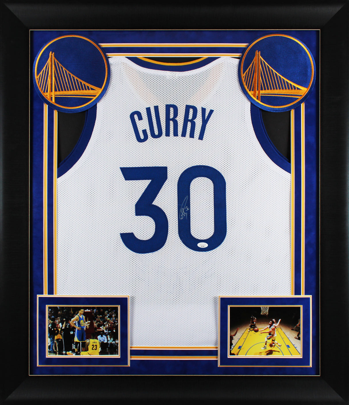 Stephen Curry Authentic Signed White Pro Style Framed Jersey Autographed JSA 2