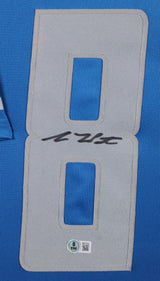 Lions Sam LaPorta Authentic Signed Blue Nike Limited Framed Jersey BAS Witnessed