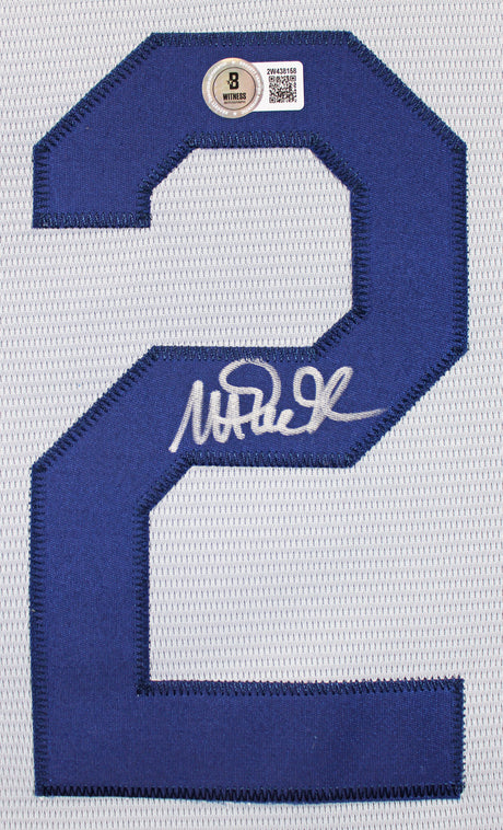 Dodgers Magic Johnson Authentic Signed Grey Nike Jersey BAS Witnessed