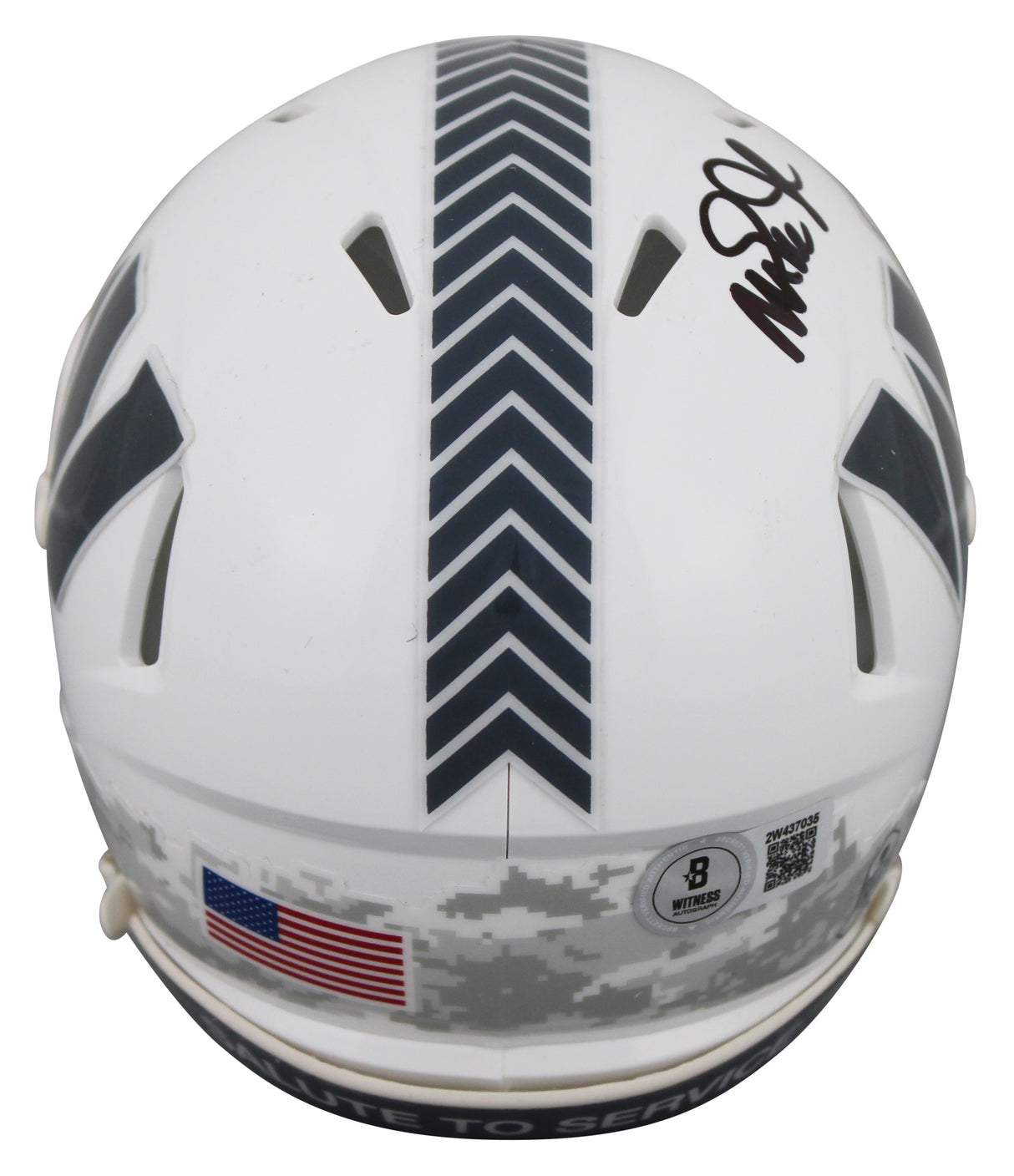 Commanders Magic Johnson Signed Salute To Service III Speed Mini Helmet BAS Wit