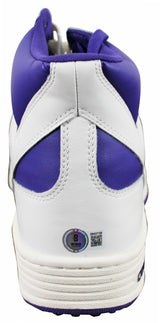 Lakers Magic Johnson Signed Right Purple & White Converse Weapon Shoe BAS Wit 2