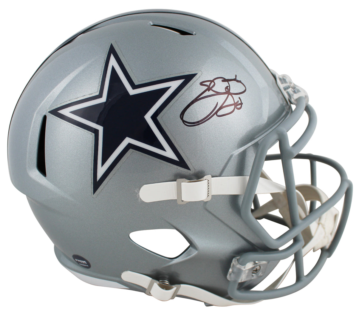 Cowboys Emmitt Smith Signed Full Size Speed Rep Helmet W/ Case BAS Witnessed