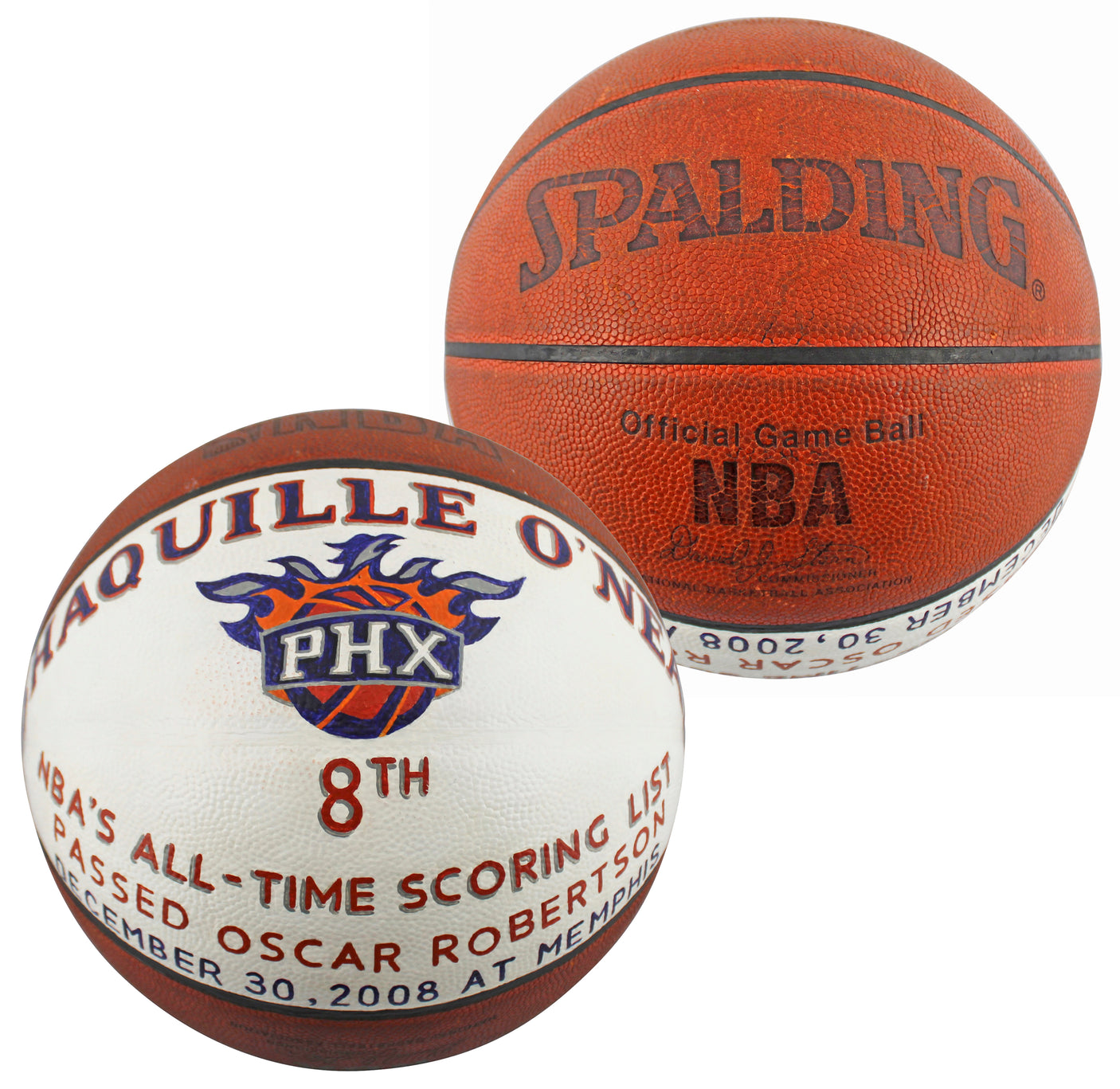 Shaquille O'Neal Game Used Basketball Reaching 8th On NBA Career Scoring List