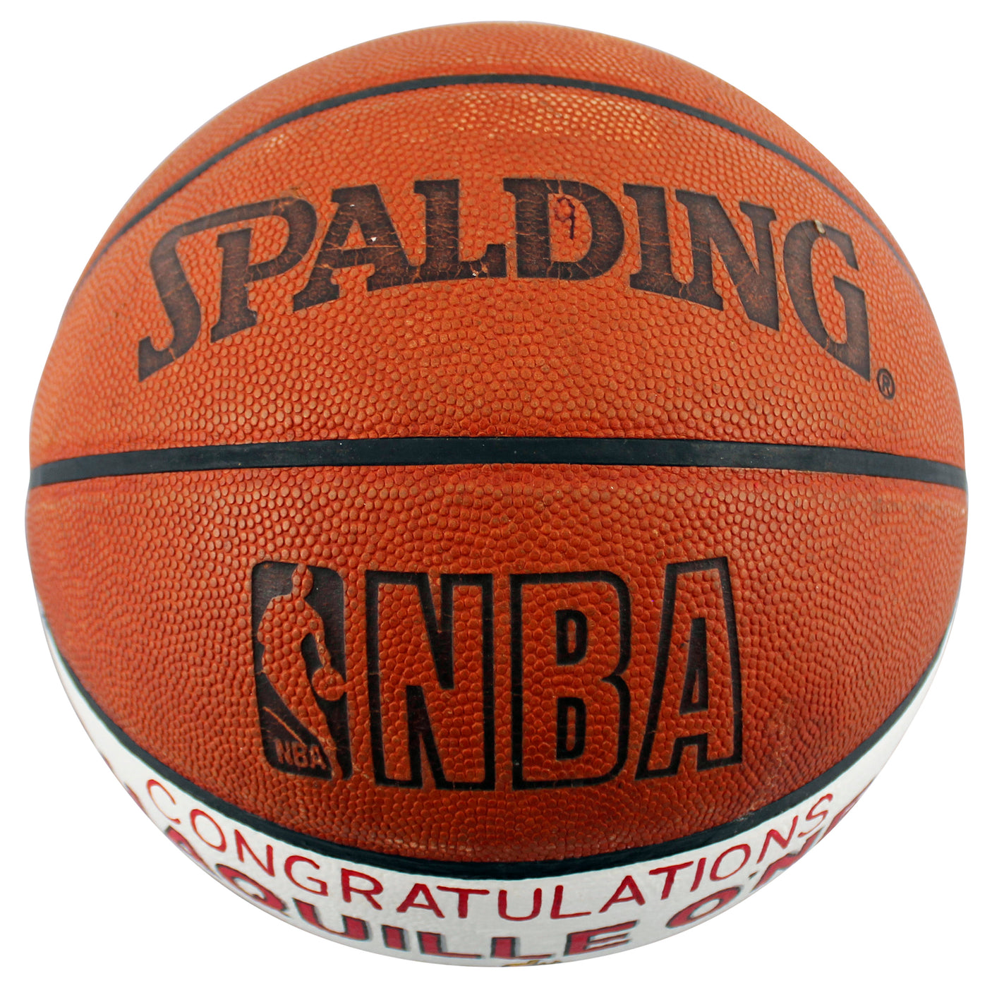 Shaquille O'Neal Game Used 25,000 Career Pts Scored Game Spalding NBA Basketball