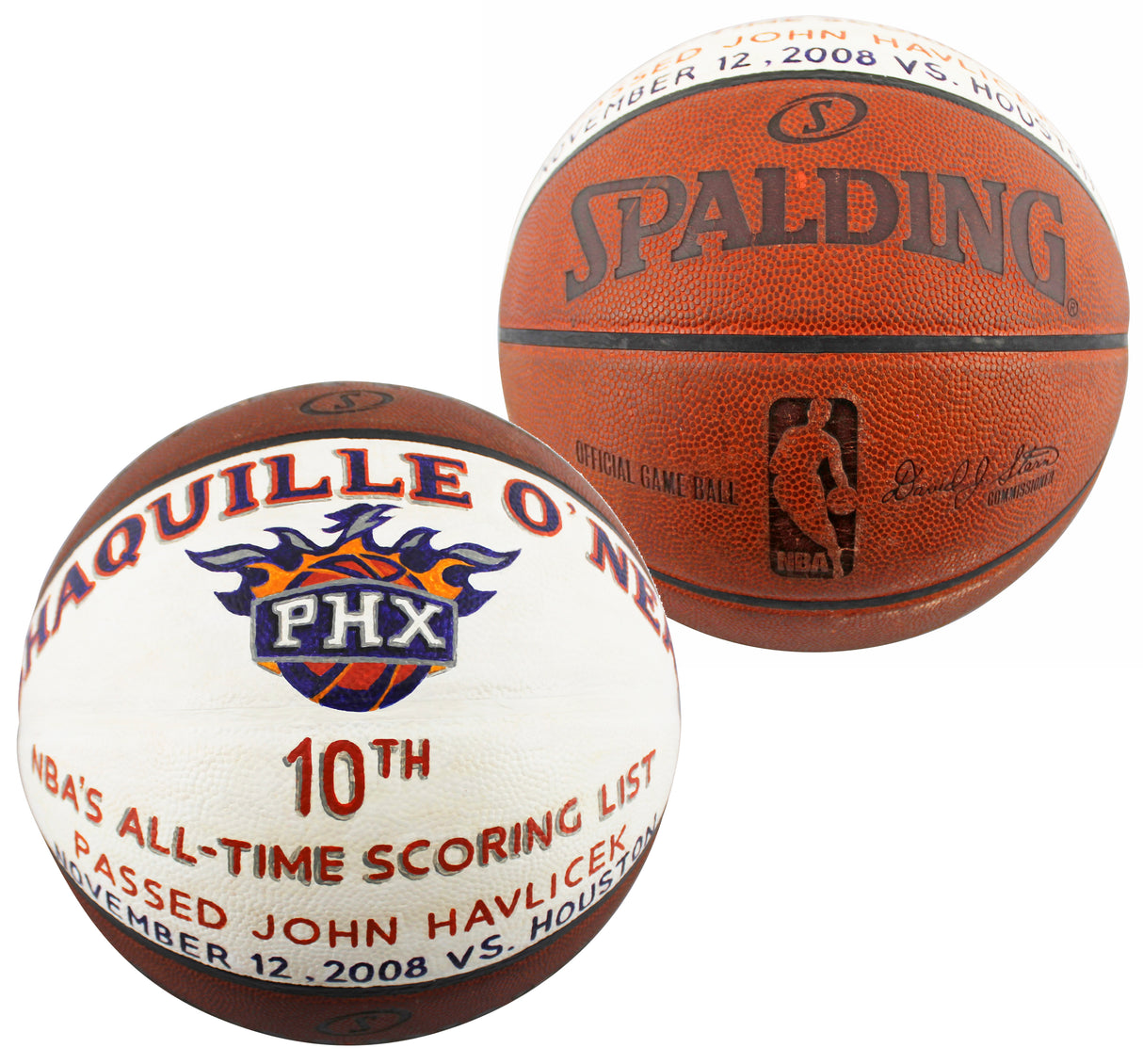 Shaquille O'Neal Game Used Basketball Reaching 10th On NBA Career Scoring List