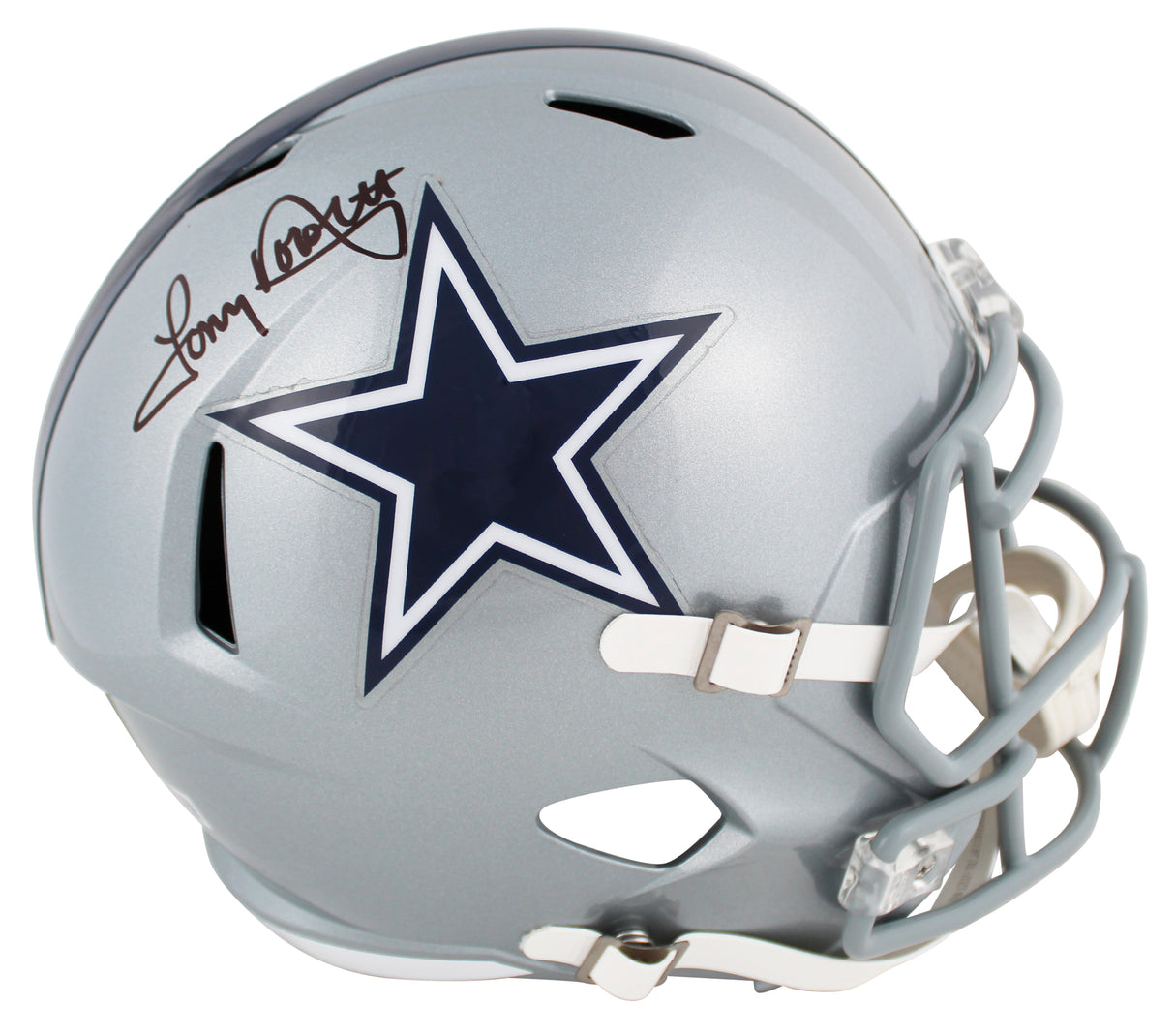 Cowboys Tony Dorsett Signed Full Size Speed Rep Helmet w/ Case BAS Witnessed 2