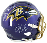 Ravens Ray Lewis & Ed Reed Signed Flash F/S Speed Proline Helmet W/ Case BAS Wit